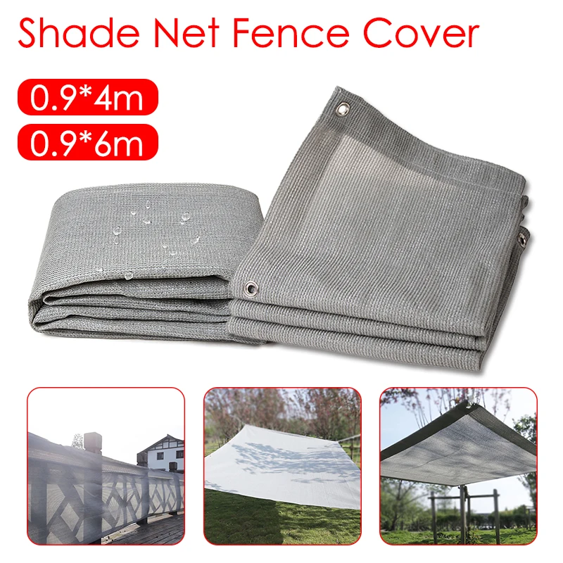 

0.9x4m/6m Balcony Privacy Screen Fence Cover Patio Waterproof Shade Cloth 98% UV Protection Shade Sail Garden Porch Pool Decor