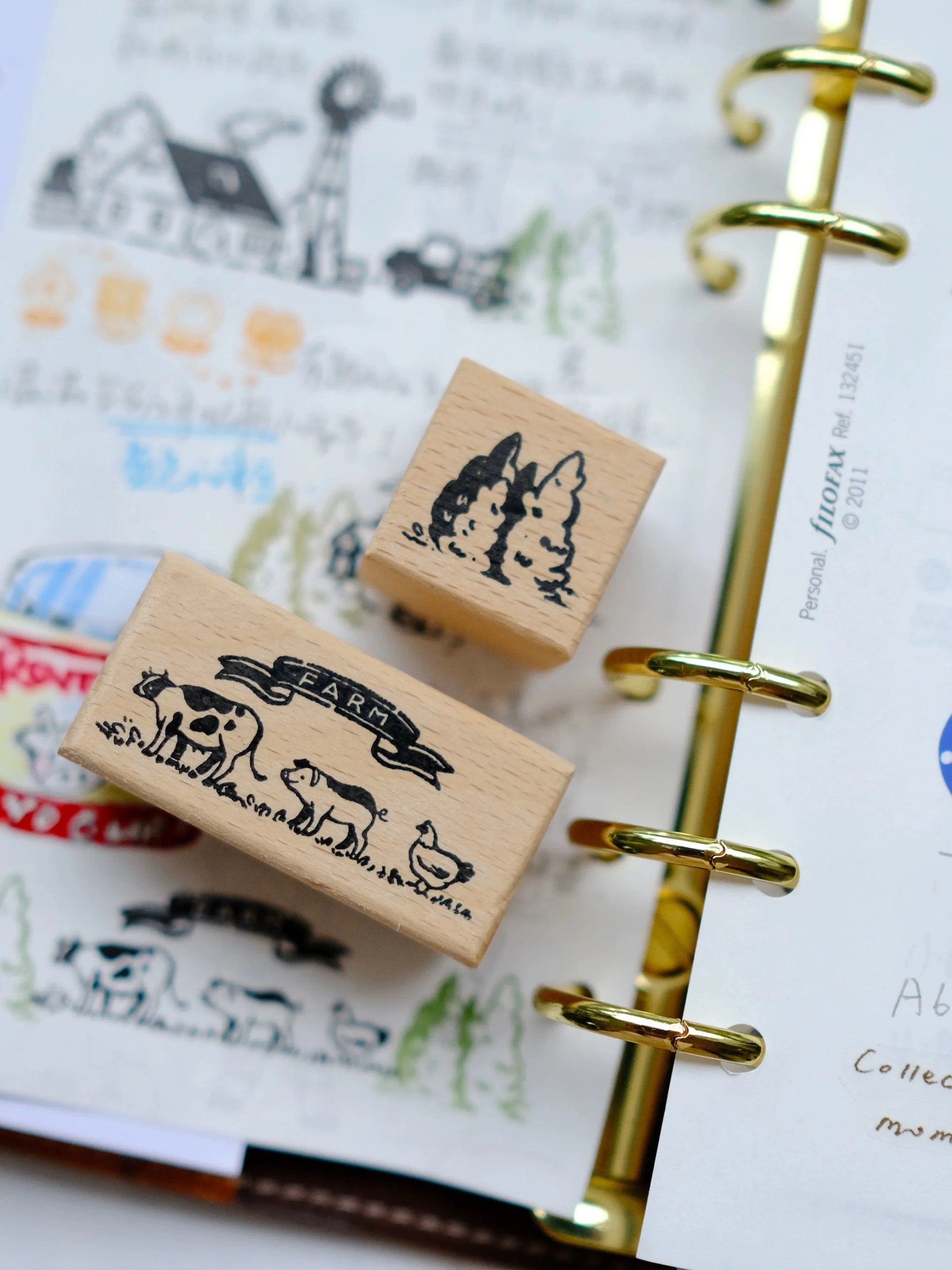 Vintage Lovely Small Farm Wooden Rubber Stamp for DIY Scrapbooking Photo Album Card Making