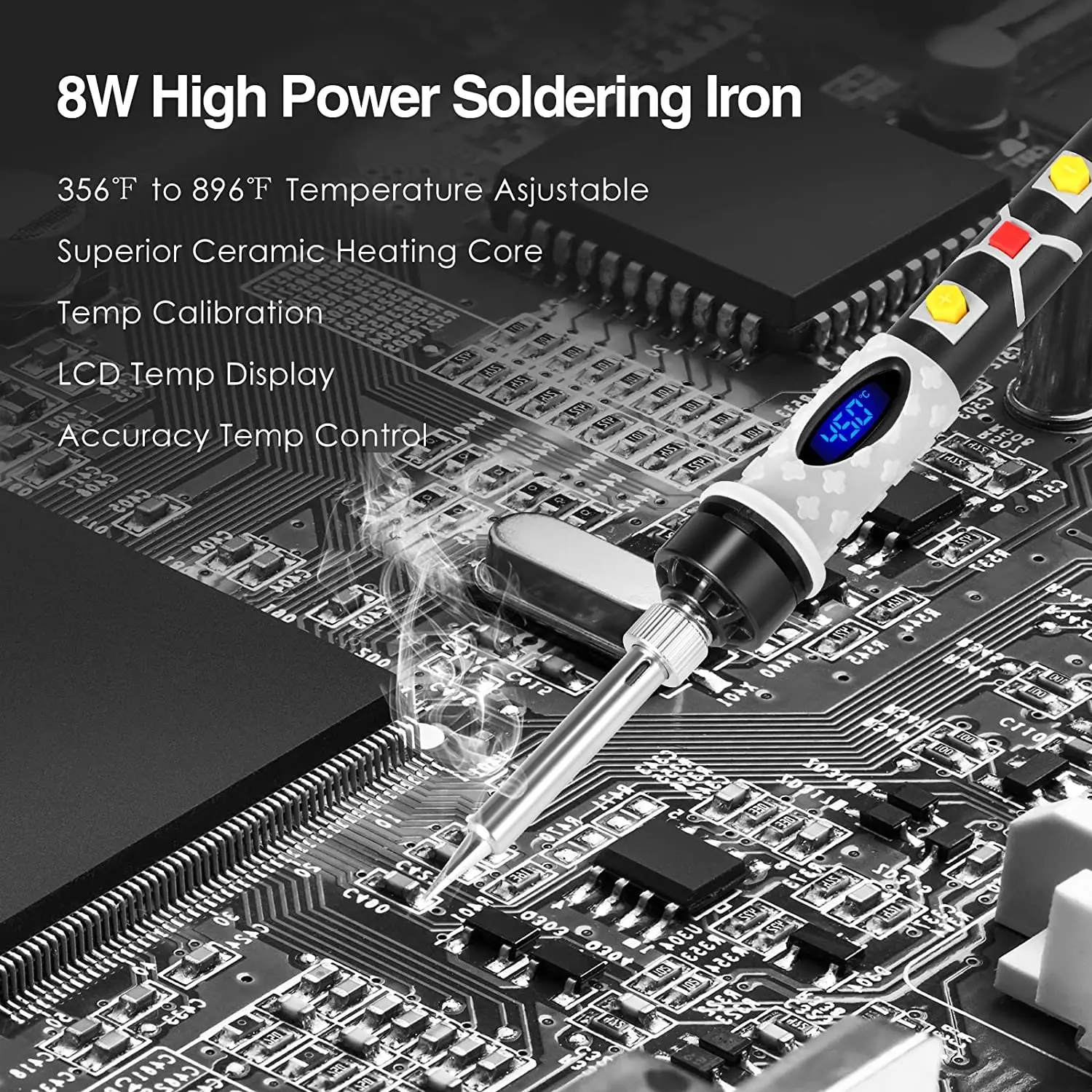 Soldering Iron Kit 80W Digital Display110V/220V Solder Iron Gun Electric Welding Station Soldering Fast Heat Repaire Tools Set