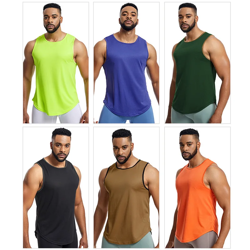 

Men Loose Fit Running Vest Big Size Gym Workout Basketball Sport Sleeveless Top