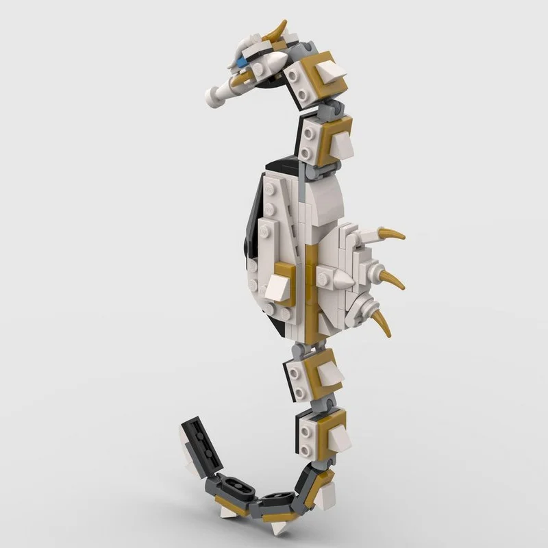 124 pçs moc wu batalha cavalo marinho ninjia modelo blocos de brinquedo arquitetura criativo presente natal educação tijolo aniversário