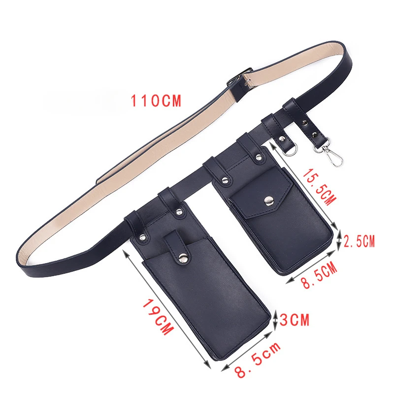 Zwei Stück Lokomotive Paket Neue Telefon Taschen Weibliche Umhängetasche Modische PU Gürtel Taille Tasche Trendy Umhängetasche – Detail 2