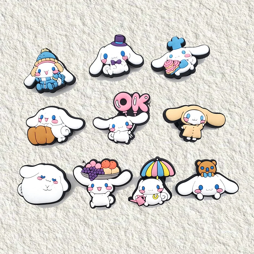 

10 шт./компл. Sanrio Cinnamoroll серия подвески для обуви DIY пряжка для обуви аксессуары ПВХ украшения для обуви рождественские подарки для детской вечеринки