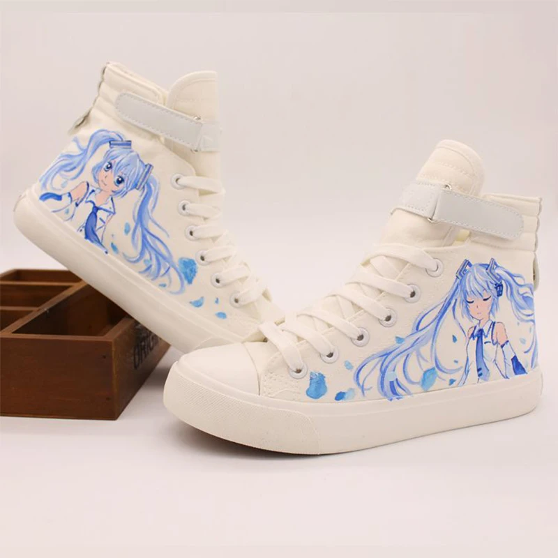春の新初音ミク周囲のキャンバスシューズアニメ漫画少年少女レジャー多用途ボードシューズフェスティバルギフト