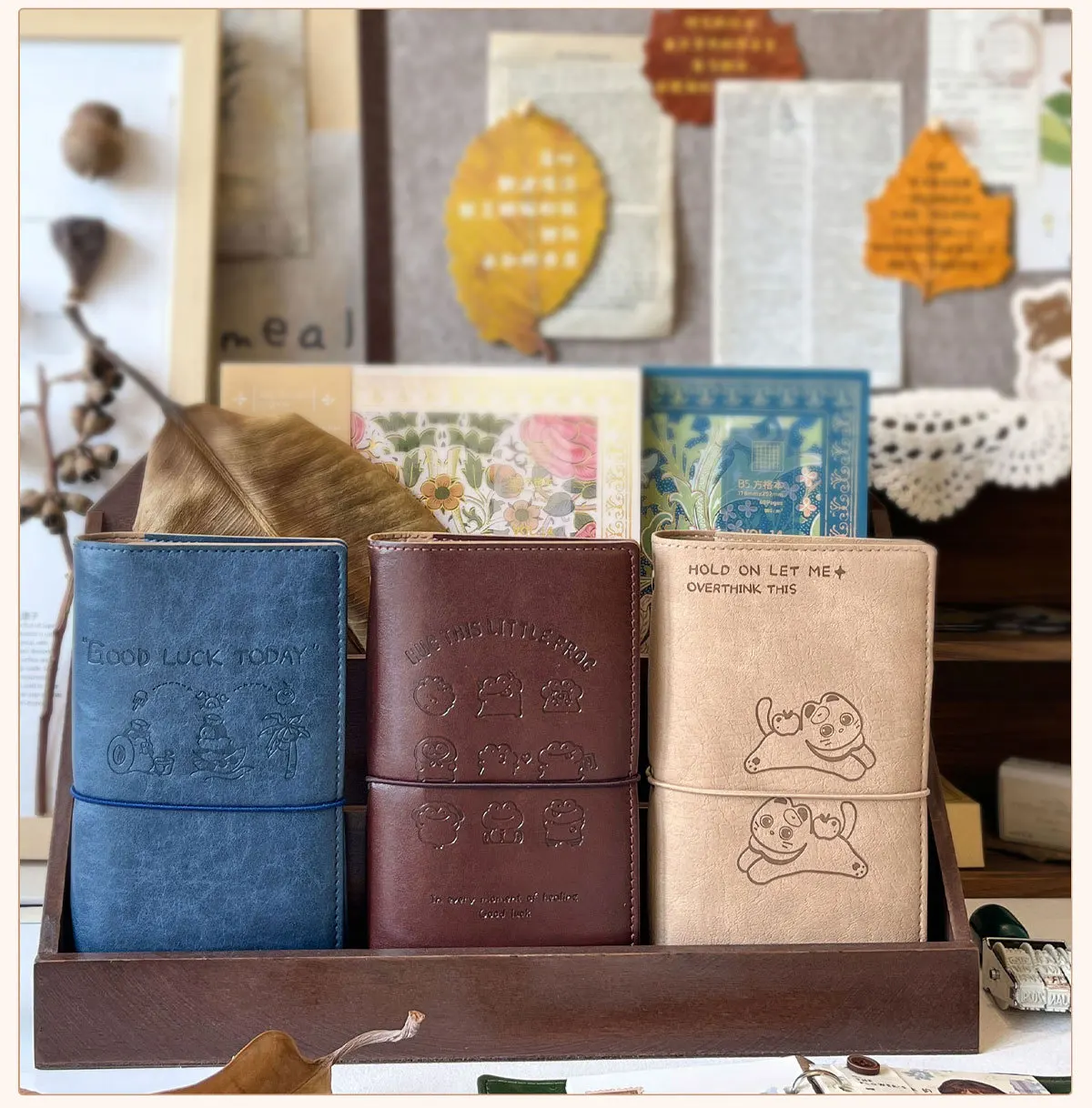 Retro Leather Strap Tn Notebook High-Value Travel Portable Journal Notebook Loose-Leaf Cute Notebook