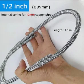 Spring Steel Tube Benders for Pipe O D 14 516 38 12 and 58 Inch 5 in 1 Tube Bender Set for Precise Pipe Bending