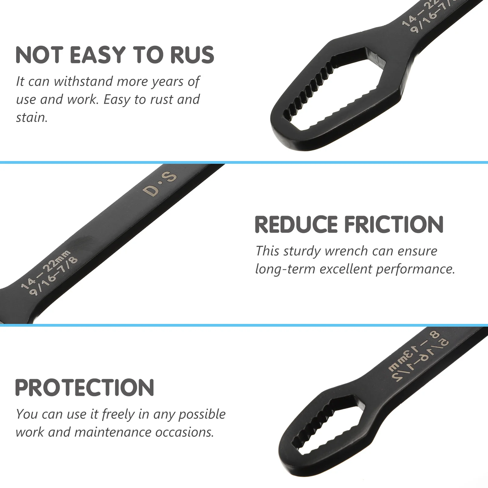 

Multipurpose Double Ended Wrench Chrome Vanadium Steel Anti-Rust Durable Spanner For Home Repair Tools Double End Spanner