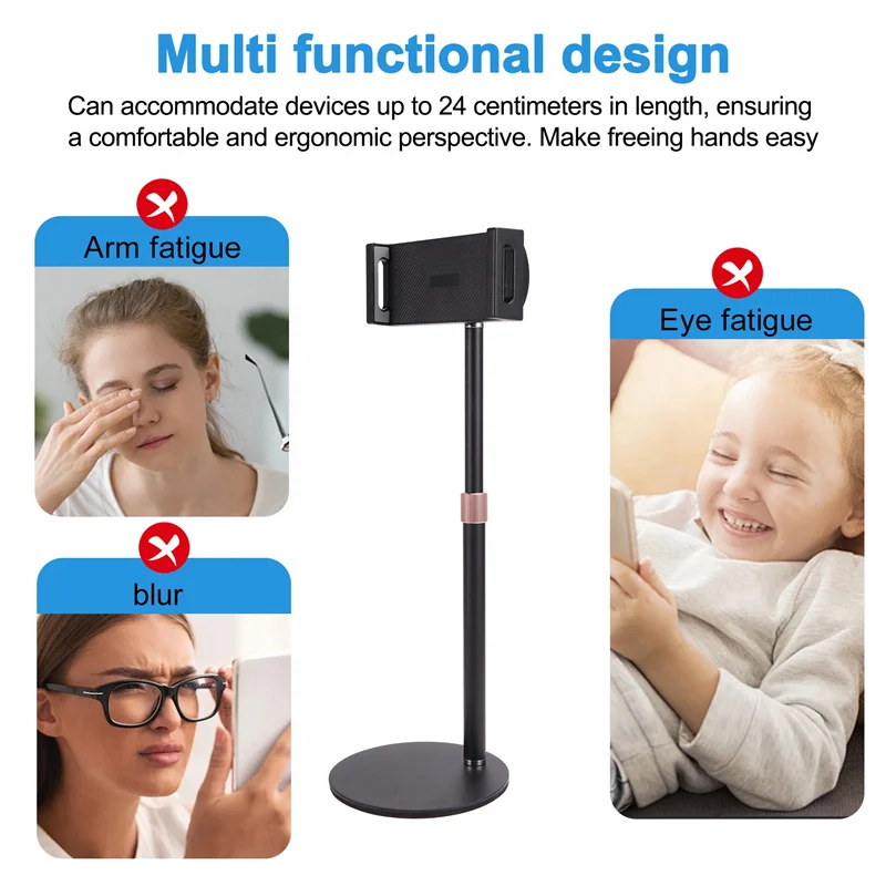 調節可能なモニタースタンドポータブルタブレットホルダー最大25cmスタンディングタブレットブラケットデスクマウントA