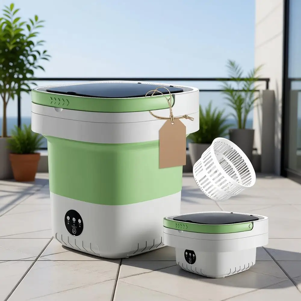 

Портативная стиральная машина, мини-стиралка, компактная стиральная машина для нижнего белья, детских вещей и деликатных тканей, 3 режима стирки.