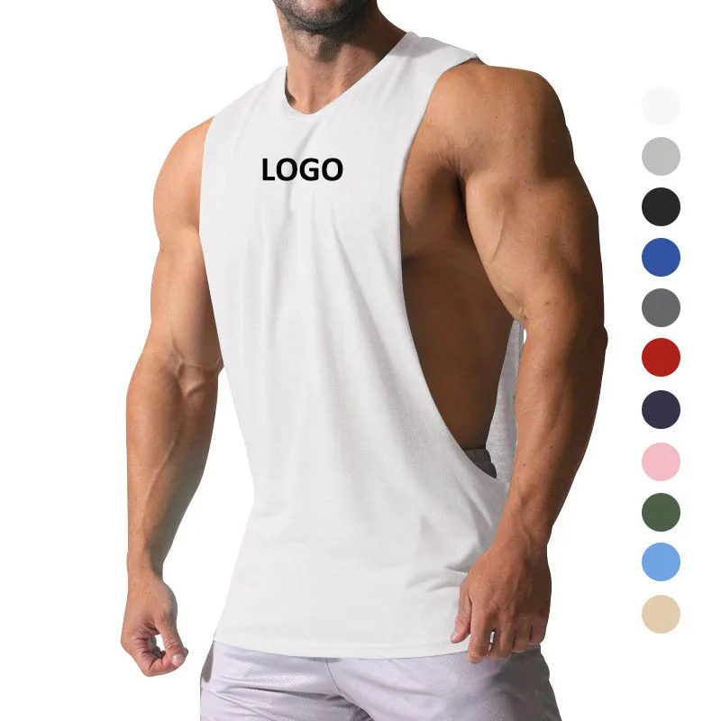 

Customized LOGO New Men's Tank Top Muscle Men's Sports Leisure Sports Fitness Men's Sleeveless Kam Shoulder T-shirt