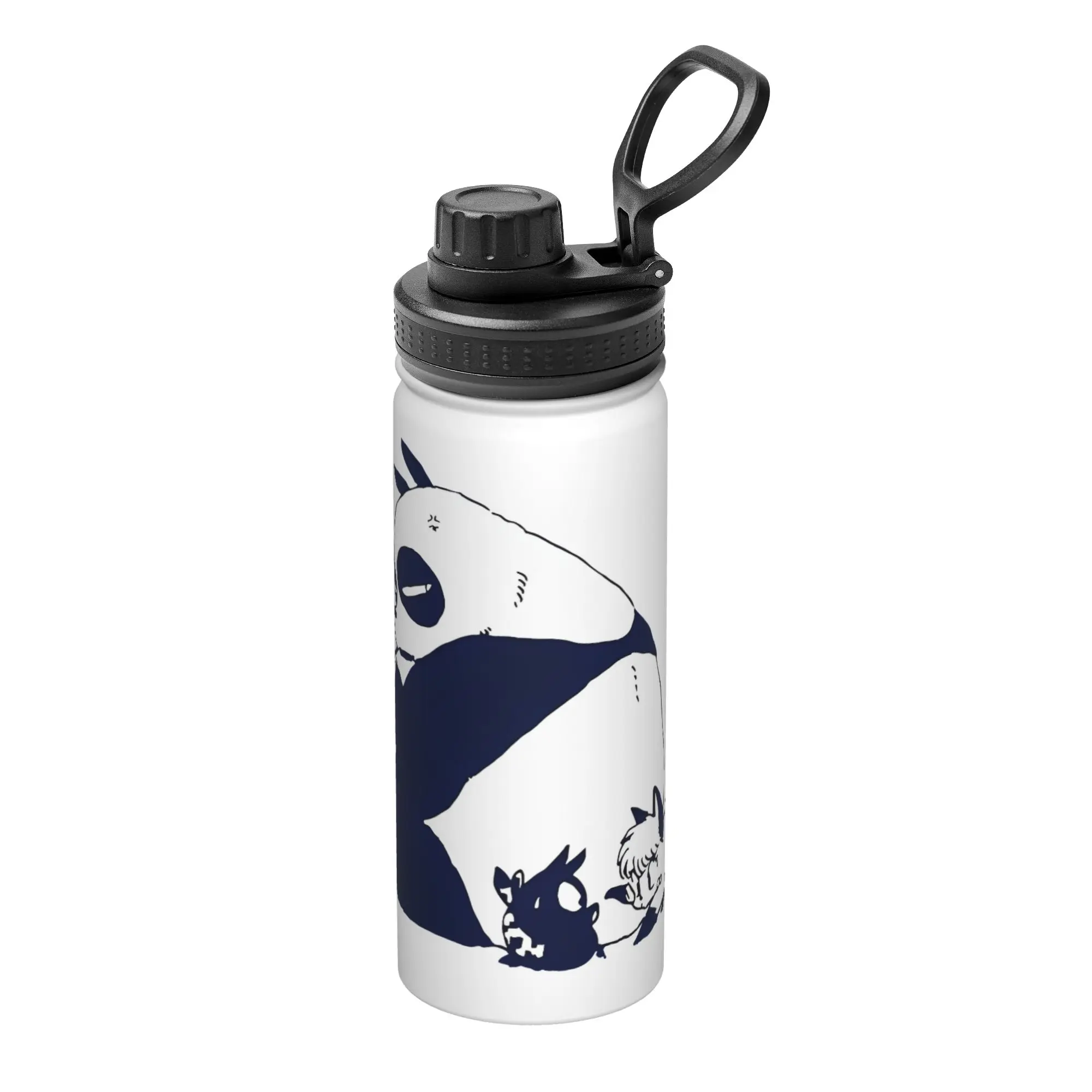 Ranma 1/2 Japanese Anime Panda 18OZ Sports Insulated Kettle  Thermal Cup Stainless Steel Office Home Mug Water Bottle