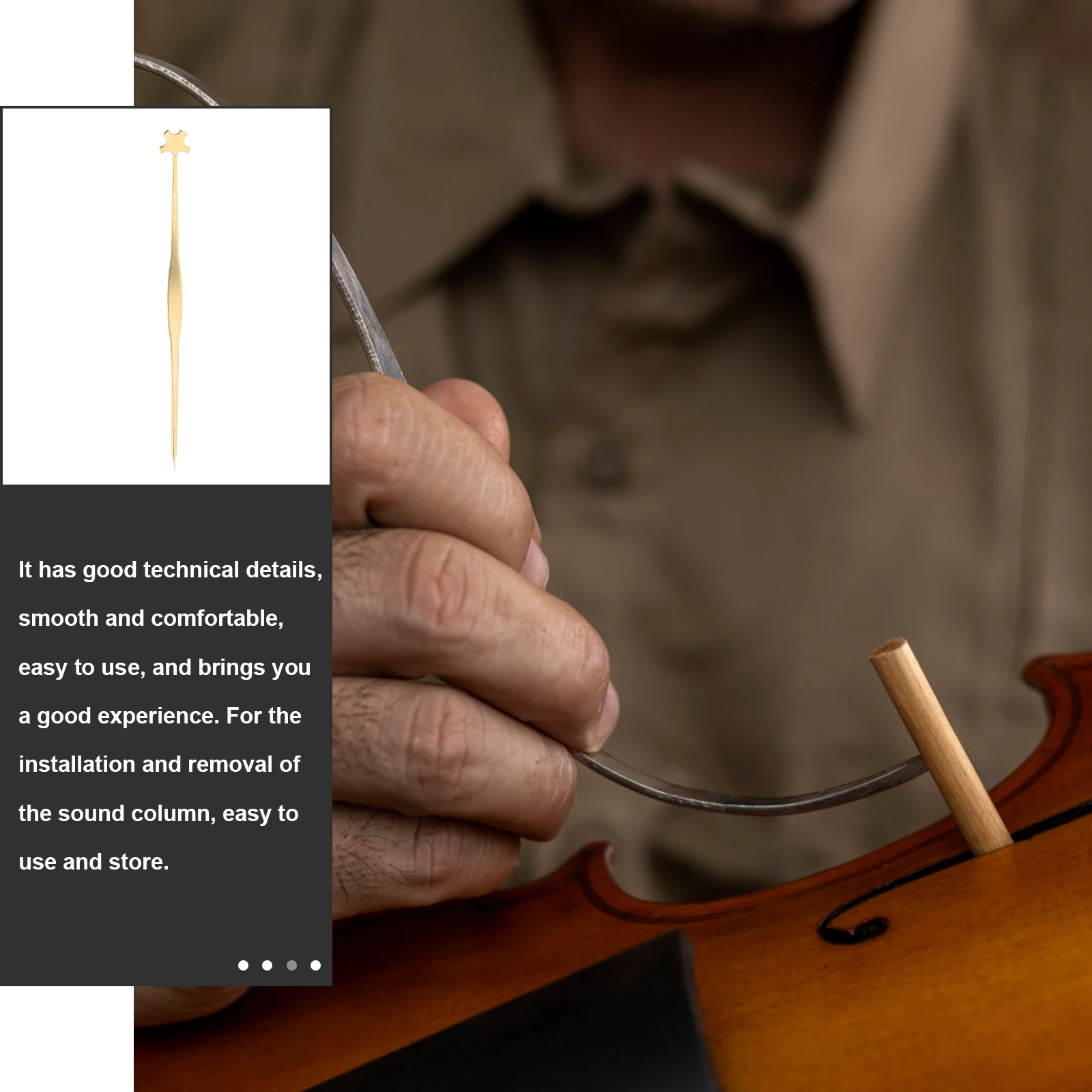 

Alloy Sound Post Setter Violin Tool Durable Rustproof Easy Use Storage Flexible Bend Musical Tuner Accessories Instrument Sound