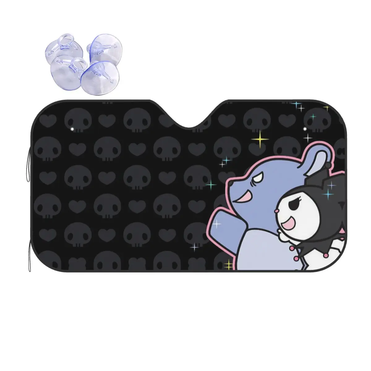 

Kuromi милые черепа Лолита Hello Kitty модный солнцезащитный козырек на лобовое стекло 70x130 см готический Kawaii фольга солнцезащитный козырек аксессуары чехлы