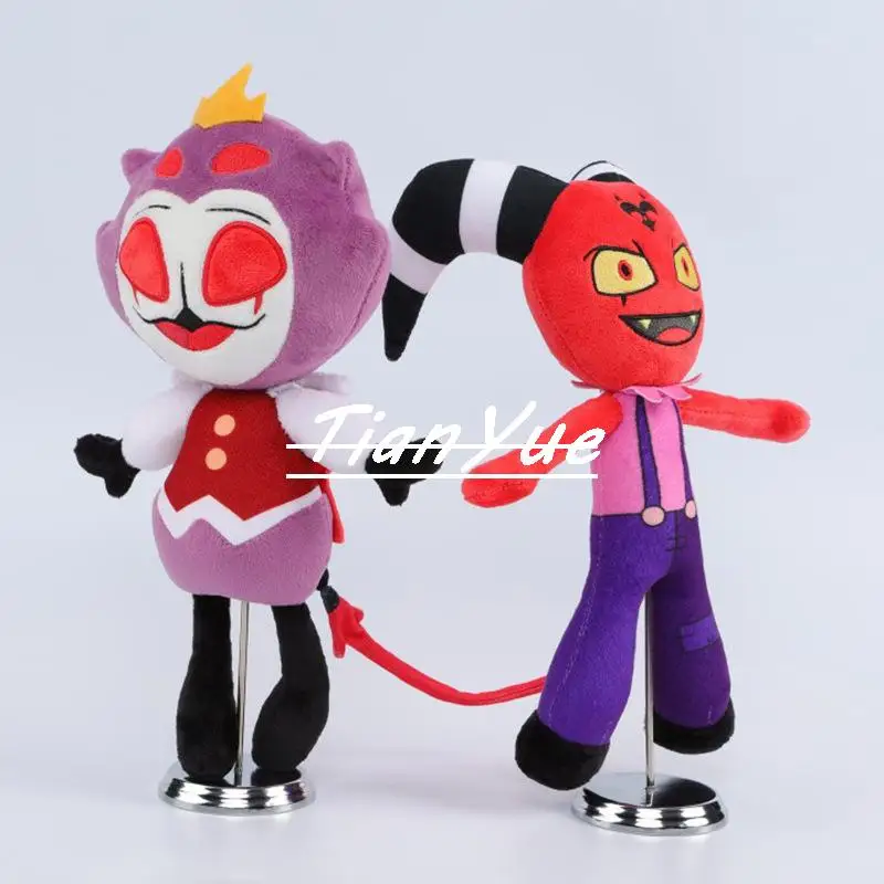 Helluva Boss Asmodeus Blitzo Teddy Cartoon دمية محشوة ناعمة هدية عيد الميلاد للطفل 30 سم