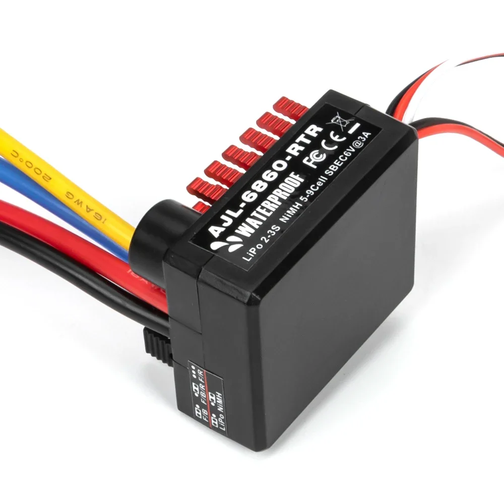 60A wodoodporny ESC szczotkowany elektroniczny regulator prędkości dla 1/10 gąsienica RC oś samochodu SCX10 TRX4 D90 CC01 TF2 aktualizacji