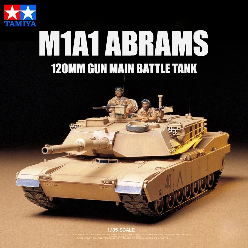 TAMIYA Kit modello serbatoio assemblato 35156 M1A1 carro armato principale modello Abrams 1/35