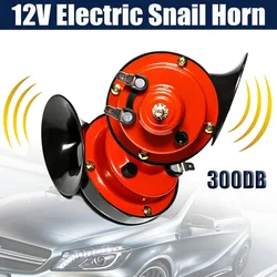 Universal Loud Car Horn 12V Electric Snail Horn Car High Low Dual Tone Horn Waterproof For Motorcycle Car Truck SUV Boat