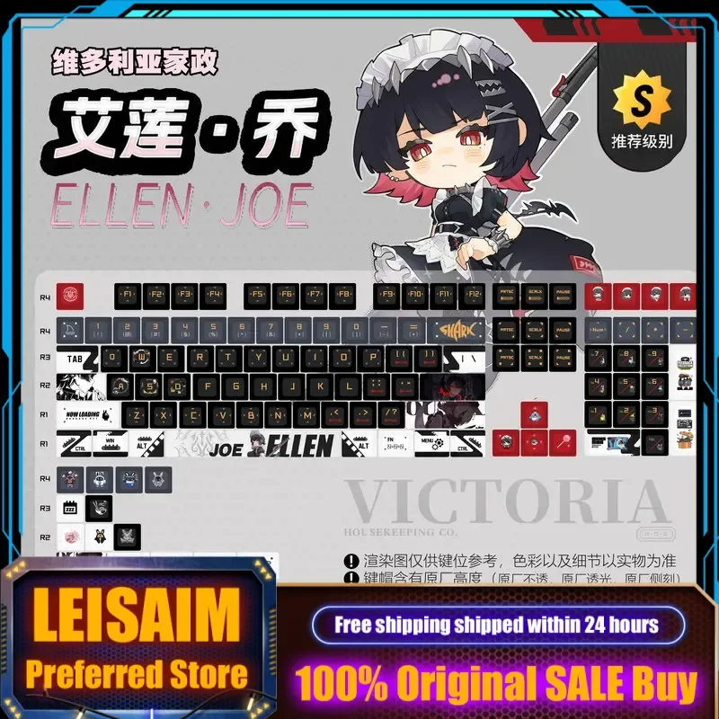 

Zenless Zone Zero Themed Keycaps for Mechanical Keyboards 120-Key Cherry Height Side PBT Engraved Ellen Joe Keycap Set