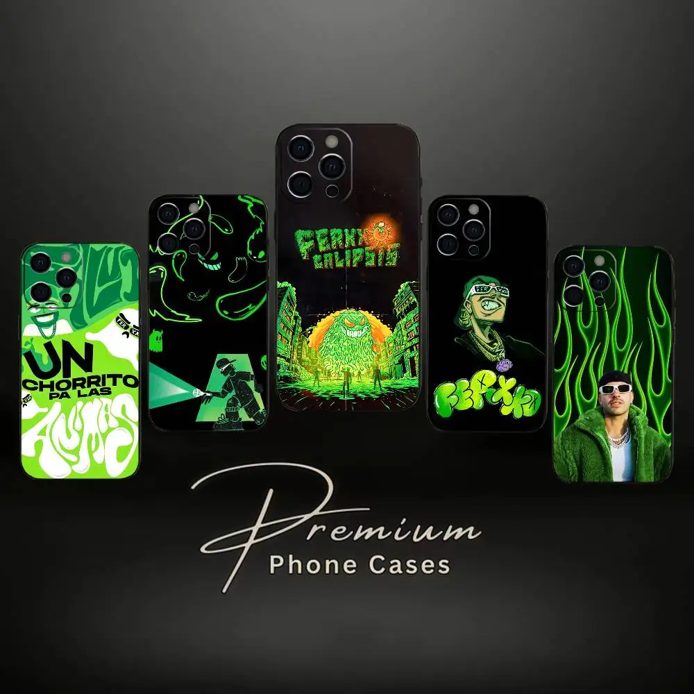 

Singer F-Feid Ferxxo SIXDO Phone Case For iPhone 17,16,15,14,13,12,11 Plus,Pro Max,XS,Soft Black Cover