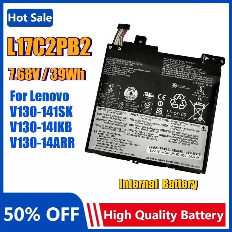 

New L17C2PB2 L17M2PB5 Laptop Battery for Lenovo V330-14IKB 14ARR 14ISK E43-80 K43C-80 E4-ARR L17M2PB1 L17L2PB5 L17C2PB1 L17L2PB1
