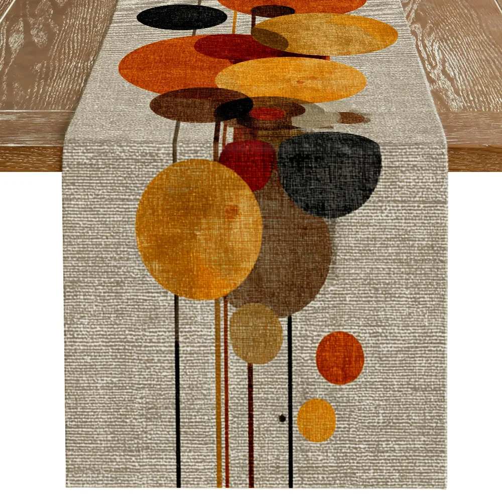1 Stück Gepunkteter Tischläufer im Herbststil, Moderner Minimalistischer Stil für Heimdekoration, Festliche Zusammenkünfte, Tischdekoration