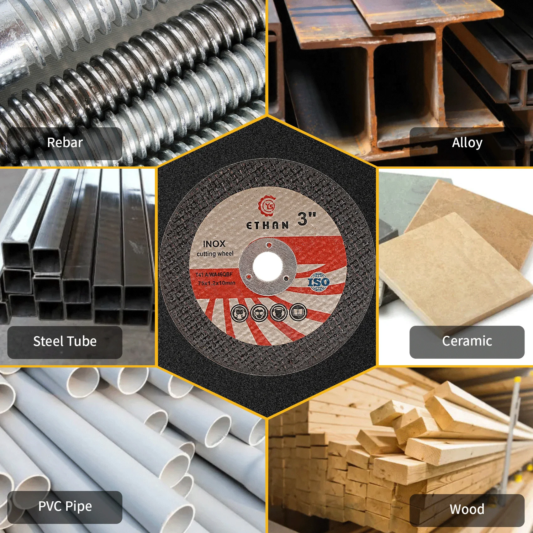 

Sbestily 10pcs 75mm Circular Resin Saw Blade Mini Cutting Disc Metal Fast Cut Grinding Wheel for Angle Grinder Accessories