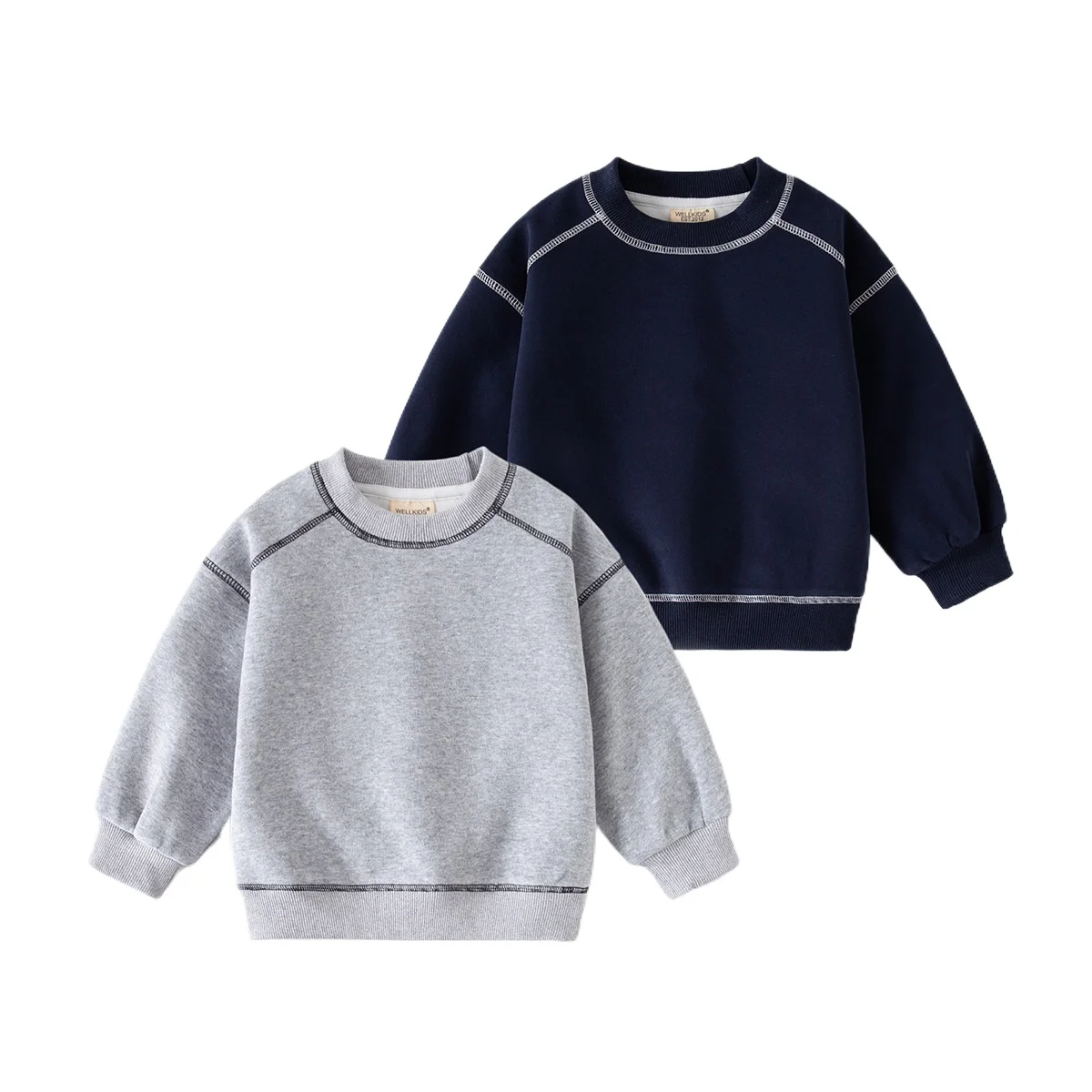 

Толстовки для маленьких мальчиков, простые элегантные детские футболки с длинными рукавами, зимняя детская одежда