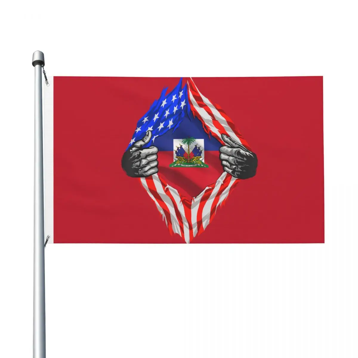 Haitian Flag Day Shirt Haiti Roots Flag Custom 3x5 ft Flags Hanging Polyeste Cool Banner For Festival Home Decoration