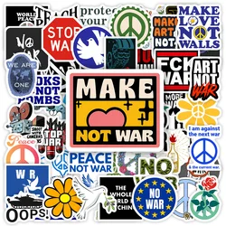 Anti War Stop War Stickers Peace Love Dove Hippie DIY Gift Sketch Gift Decal for Phone Laptop Scrapbooking Waterproof Stickers