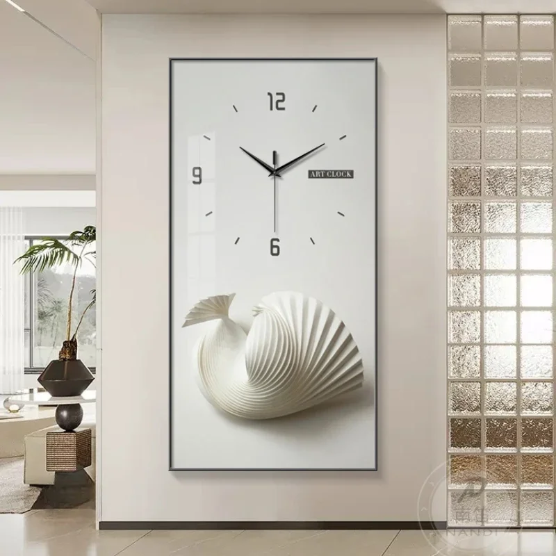 Modern simple porch decorative painting clock wall clock living room corridor corridor hanging painting art clock