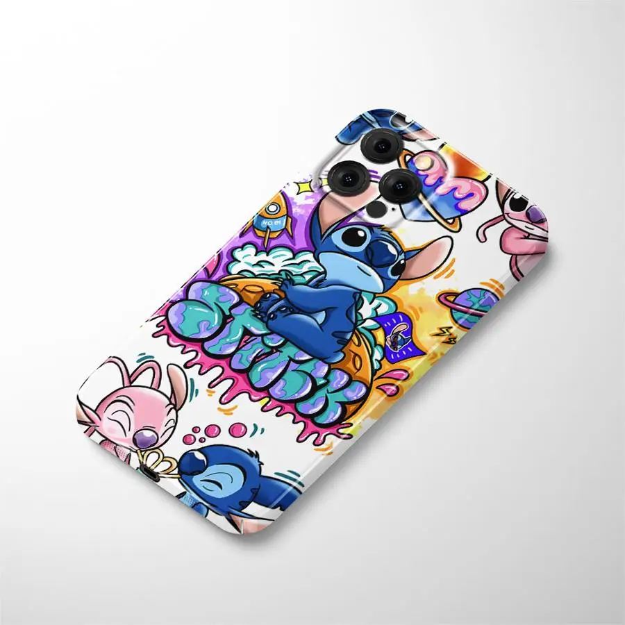 حافظة لهاتف آيفون XR 13 16 Pro Max 15 Plus 12 14 X 11 17 غطاء هاتف صلب هوائي ليلو ستيتش لطيف #5