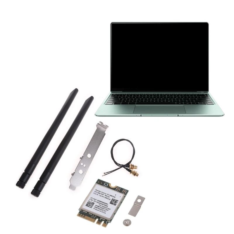 RTL8852AE Kit de carte WiFi double bande 6 802.11ac ax sans fil NGFF M.2 2230 adaptateur réseau de carte WiFi BT5.2 pour Windows
