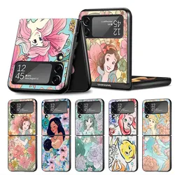 Disney Cartoon Princess Hard PC Back Phone Case for Samsung Galaxy ZFlip5 Z Flip 4 ZFlip3 Z Flip 3 5G ZFlip4 Flip3 zflip Cover