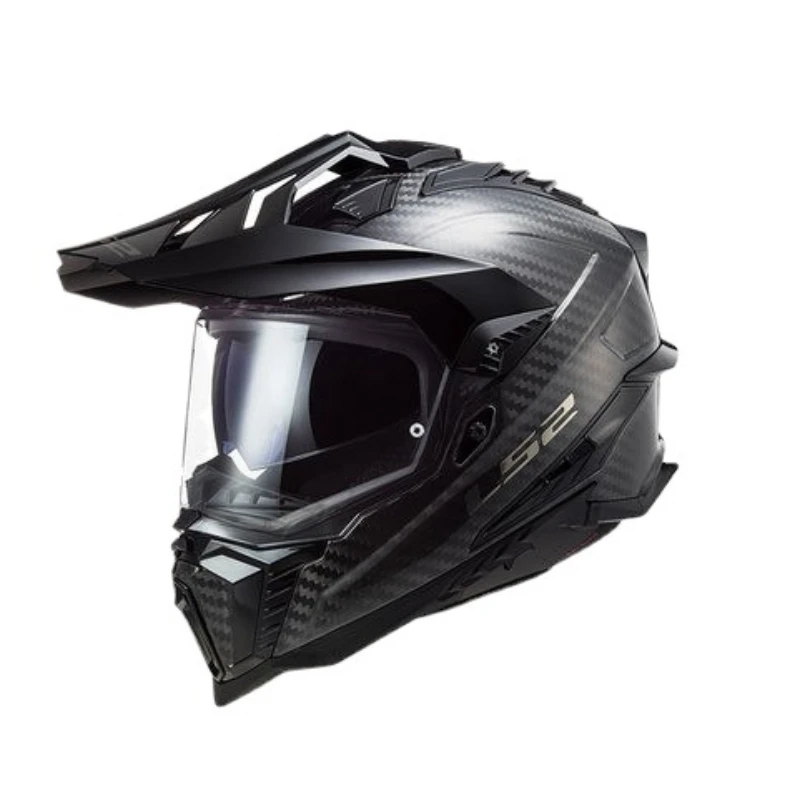 LS2 MX701 carbon fiber motorcycle helmet off-road racing full-face riding anti-fog dual-lens full-face helmet