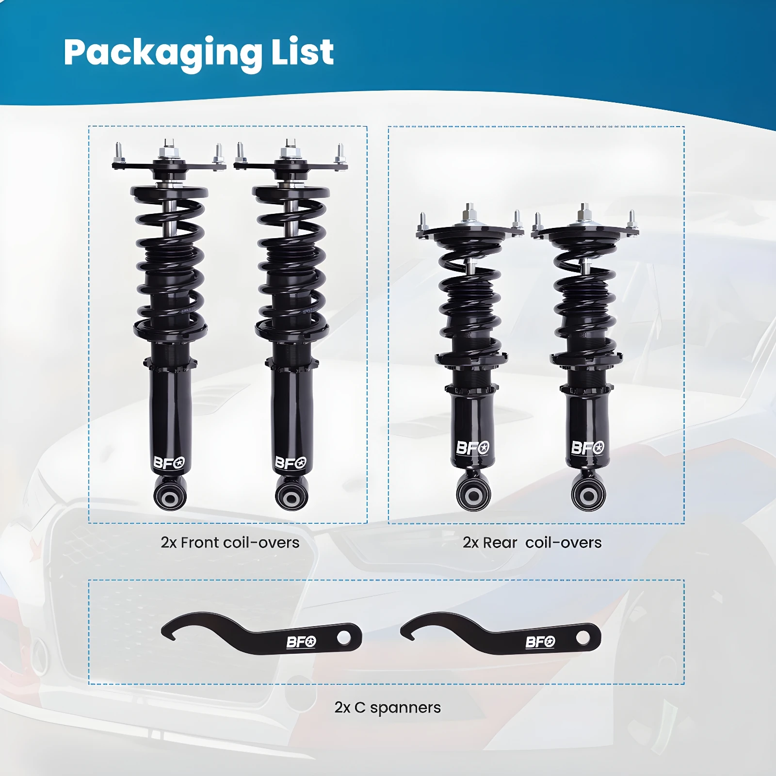 Complete Coilovers Shock & Springs Kit For Mazda Miata MX5 NA NB 1990-2005 Coilover Shock Absorber Strut