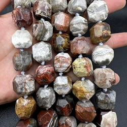 18MM 20PCS Large Natural Mexican Crazy Lace Agates Cutting Nugget Beads For Jewelry Making