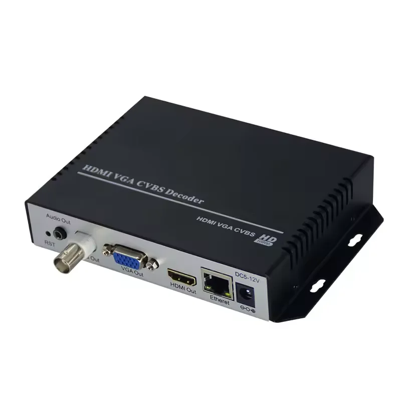 

H265 4K HDMI/VGA/CVBS Video IP Decoder For TV Live Streaming Braodcast Supports RTMP RTSP UDP