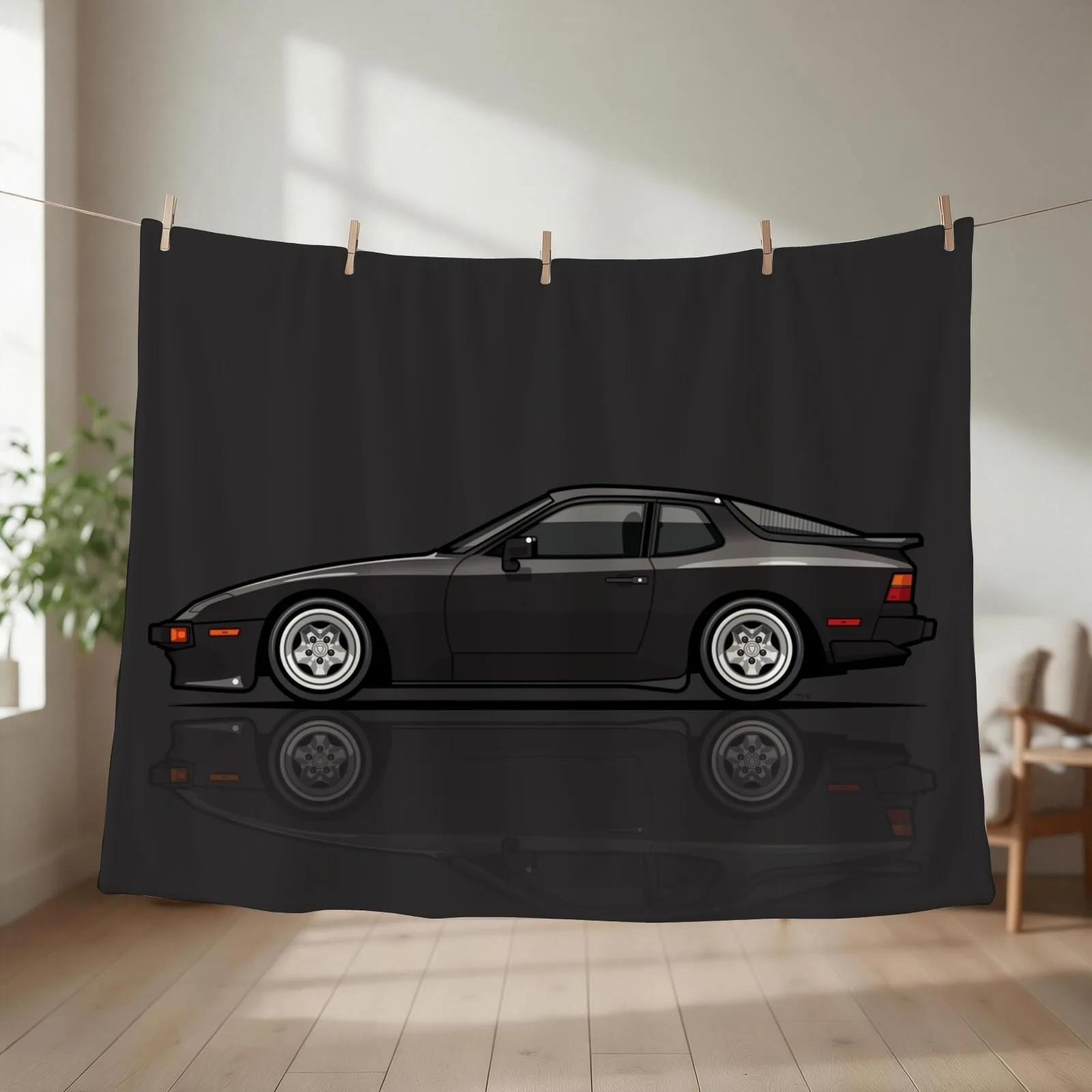 Black 1986 P 944 951 Turbo (US spec) Throw Blanket Thins Luxury Softest Blankets For Sofas Blankets