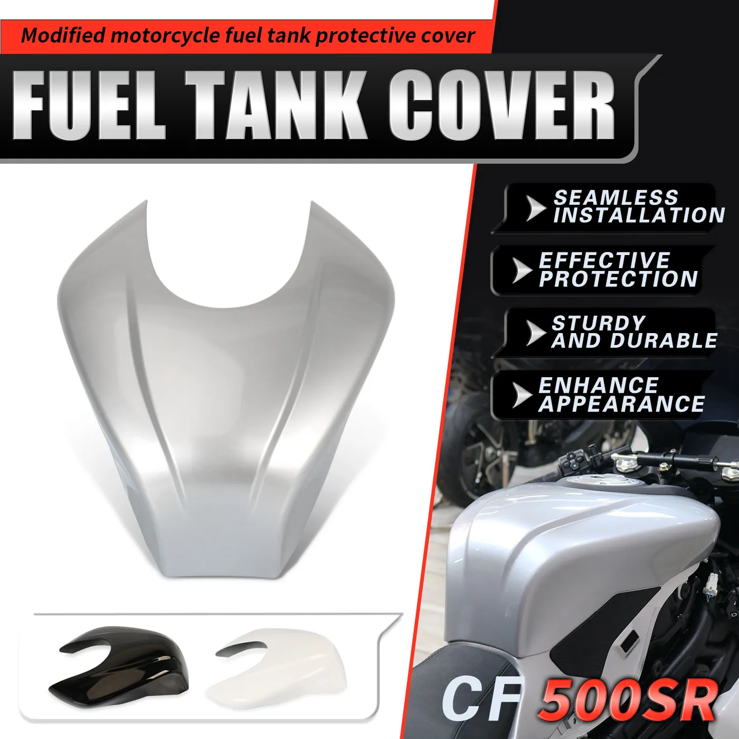 Motorcycle Fuel Gas Tank Cover Protector Guard Oil Tank Shell Accessories Fit For CFMOTO 500SR 500 SR 2026
