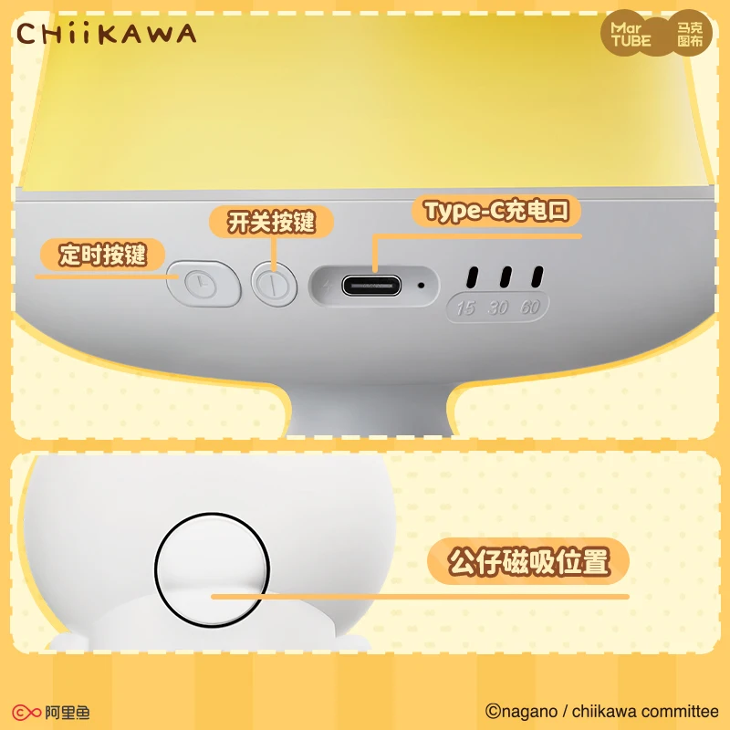 Nieuwe Chiikawa Pudding Lamp Desktop Ornamenten Speelgoed Verjaardagscadeautjes Kawaii Hachiware Usagi Slaapkamer Bedhead Sfeer Bureaulamp
