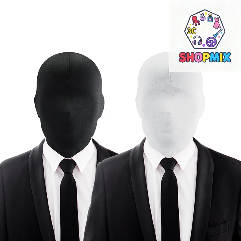 Black Full Face No Hole Cover Hat Women Men Cs Balaclava Cap Sun Uv Protection Festival Cosplay Props Costumes Spandex Full Mask