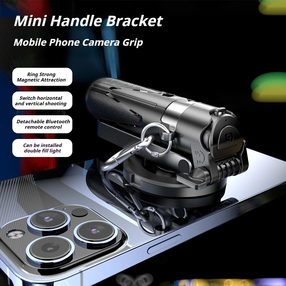 

For Magsafe Phone Camera Grip Magnetic Design Mini Bluetooth Portable Telescopic Multi functional Tripod Phone Selfie Stick
