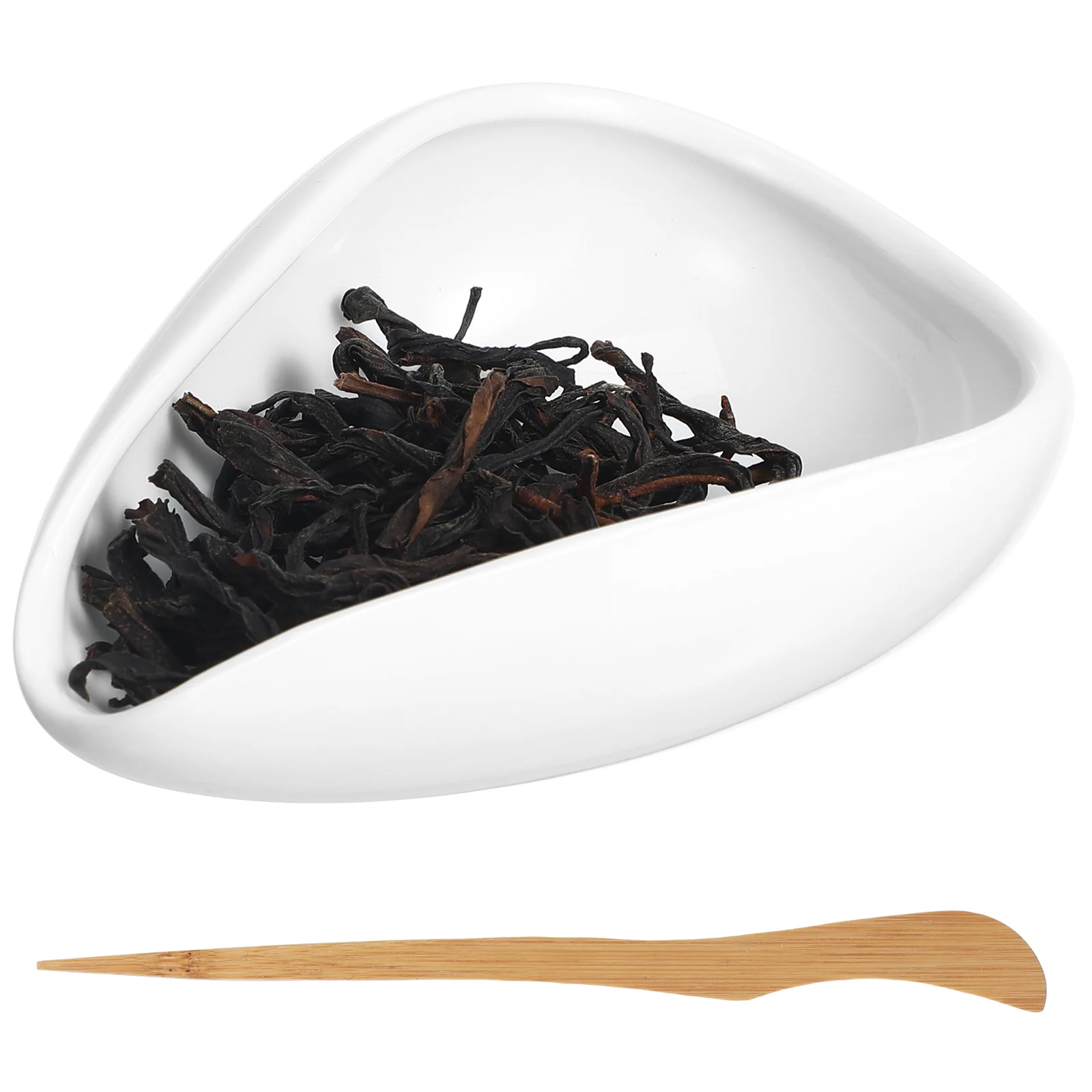 

Tea Rose Ceramic Plate Loose Holder Spoons Blender for Coffee Bean Porcelain Dosing Tray Ceramics Office
