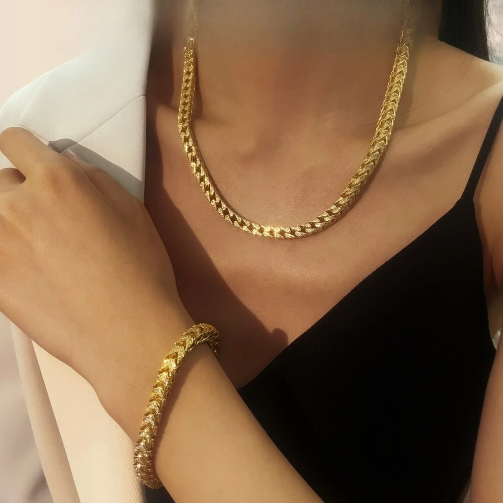 Fashion New Platinum PT950 18K Gold Bracelet with Moissanite Hip Hop Cuban Chain Full Set Moissanite Bracelet for Women