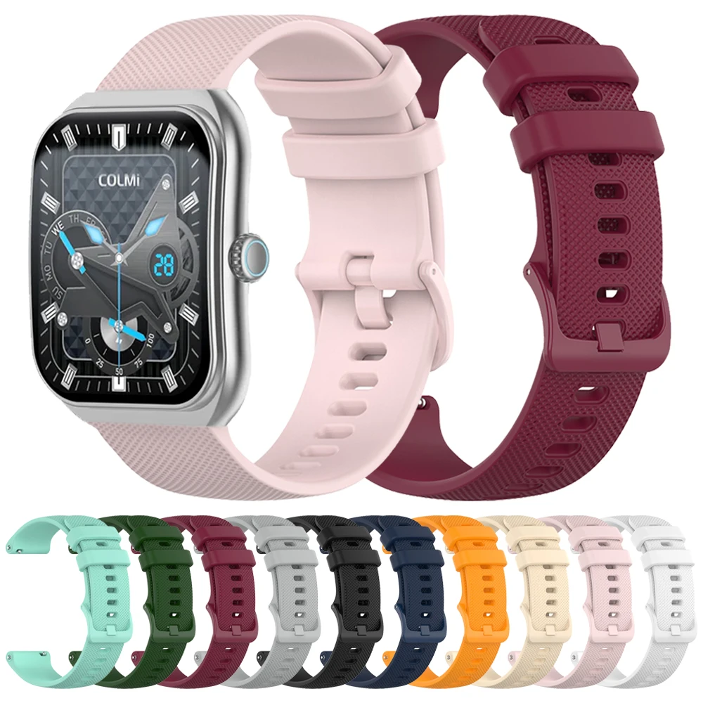 20 مللي متر 22 مللي متر سيليكون حزام ل COLMI M42 V76 P86 P82 P76 C81 I31 i28 الترا الفرقة ل TicWatch GTW GTH2 استبدال سوار إكسسوارات