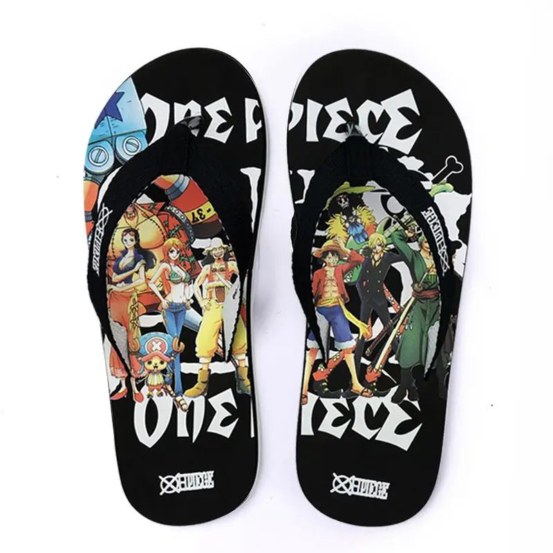 One Piece anime peripherals Kawaii Luffy Chopper Zoro slippers creative men's flip-flops outdoor non-slip sandals holiday gift