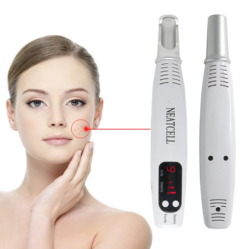 Picosecond Laser Pen Red Blue Light Therapy Tattoo Scar Mole Freckle Removal Dark Spot Remover Machine Portable Beauty Laser Pen