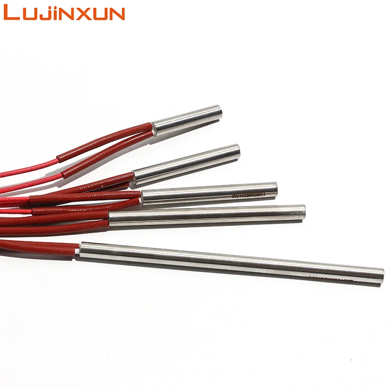 LUJINXUN Single End Mould Heating Cartridge Heater 6/8/9/9.5mm Electric Heat Rod Resistors Length 80/90/95/100/110mm 10pcs