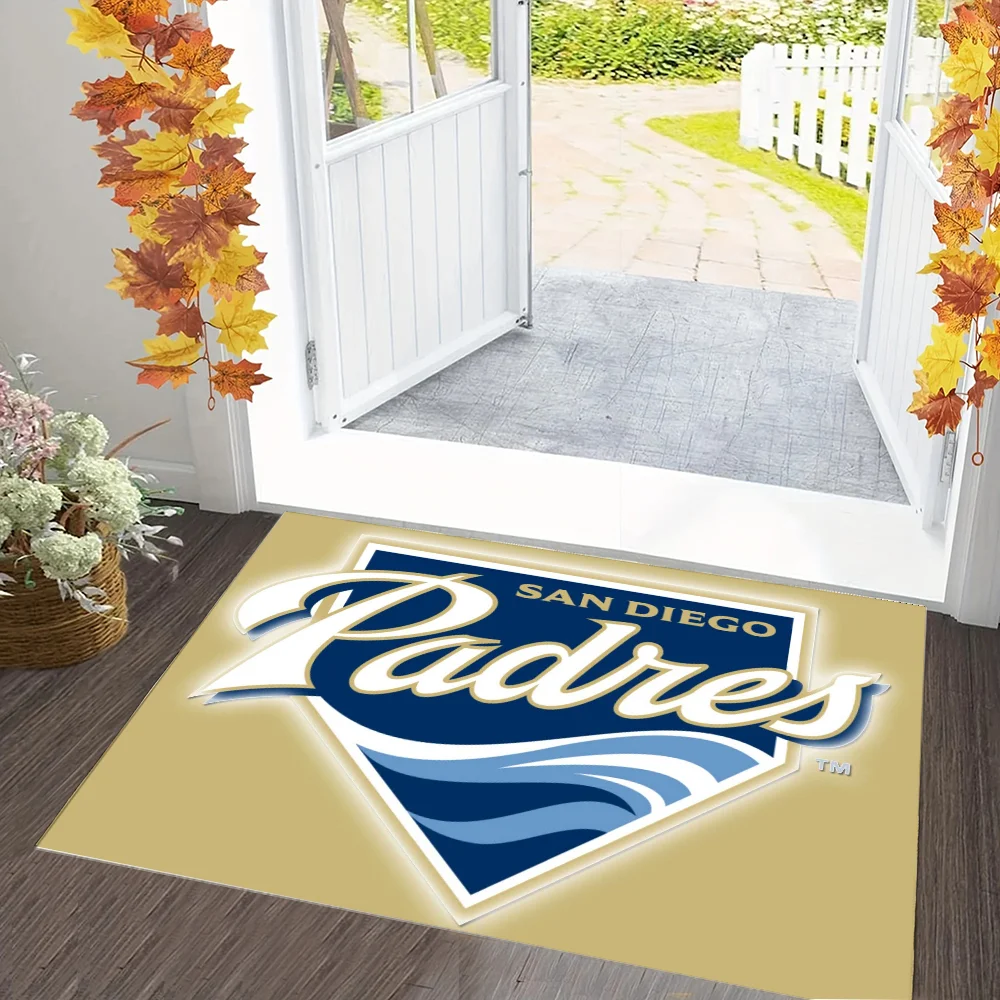 San Diego Padres Kitchen Accessories Rug for Bedroom Mats Carpet for Bed Room Rugs Carpets Bathroom Mat Entrance Doormat Foot