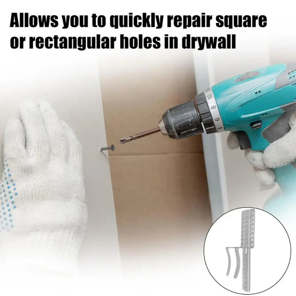 10pcs Wall Patch Fixing Drywall Repair Clips with Screws Perforated Plasterboard Clips Wall Hole Repair Drywall Fixing Brackets